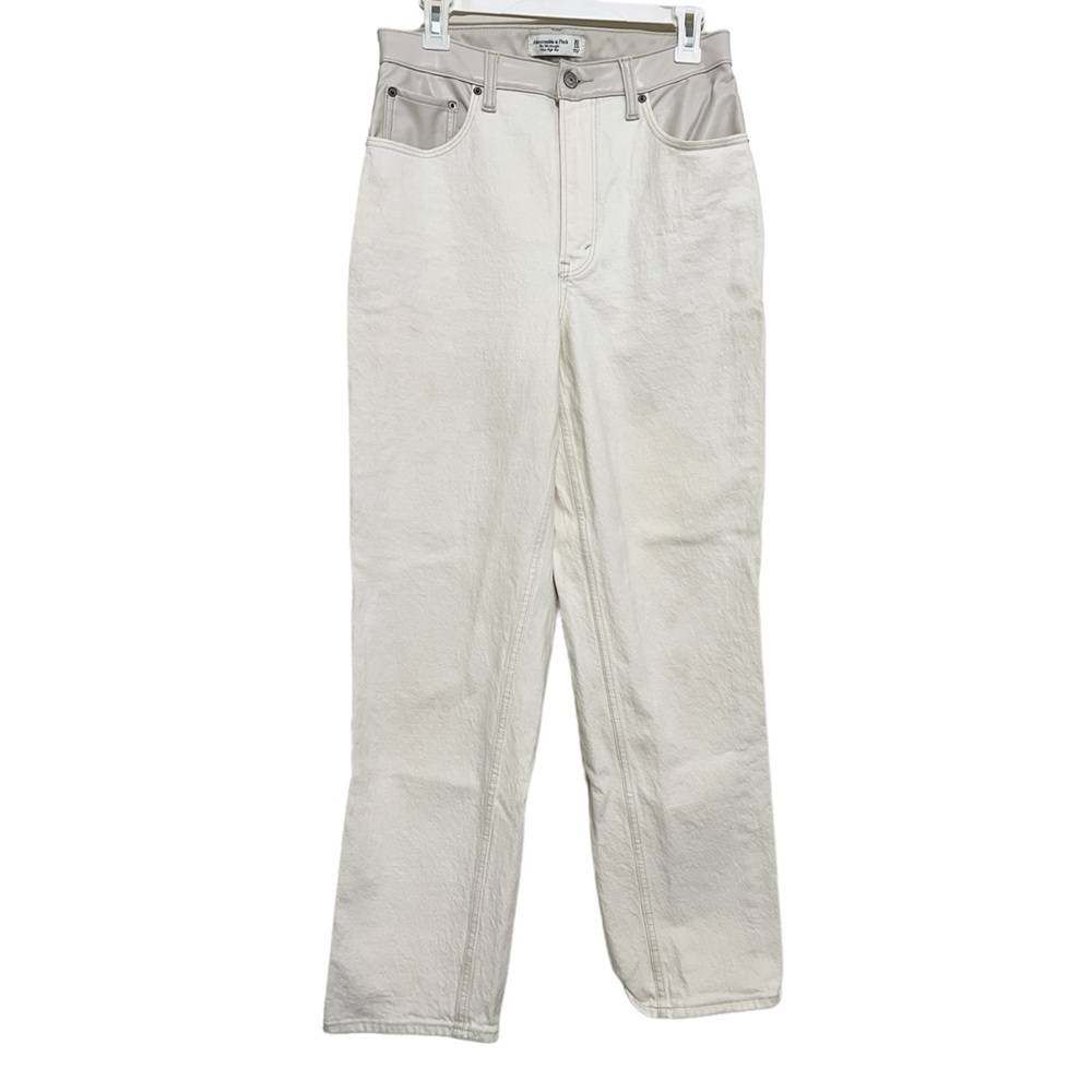 Abercrombie The 90s Straight Ultra High Rise Teo Tone Jeans 30
